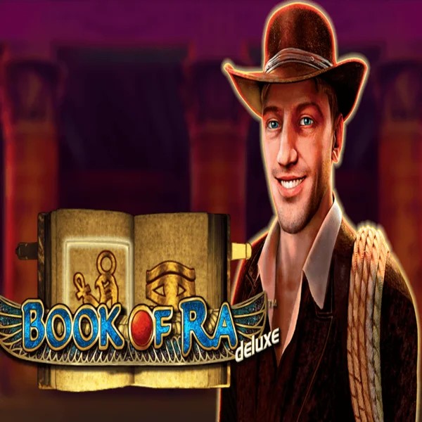 Slots logo of Book of Ra Deluxe from Novomatic at BroWinner Casino