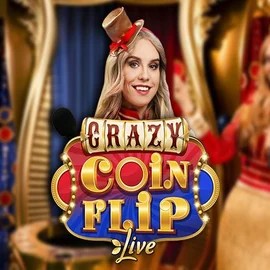 Crazy Coin Flip online game logo by Evolution on broswinner.com