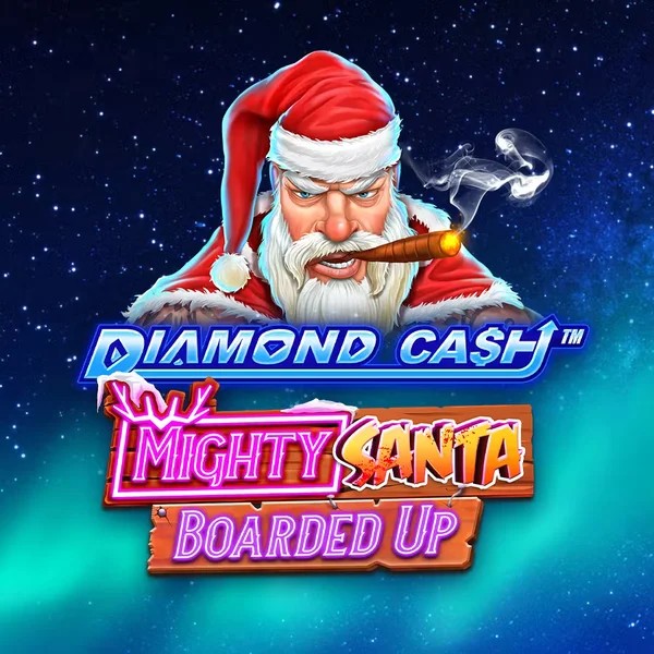 Diamond Cash Mighty Santa Boarded Up slot icon by Greentube, available at BroWinner Casino