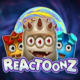 Reactoonz slot logo by Play'n GO at BroWinner Casino